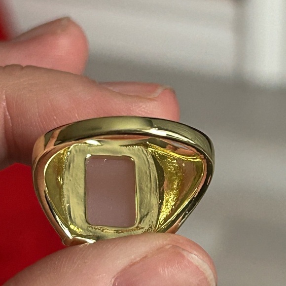 5/$25 Gold and Pink Stone Ring size 9 1/4🌸 - Picture 5 of 6